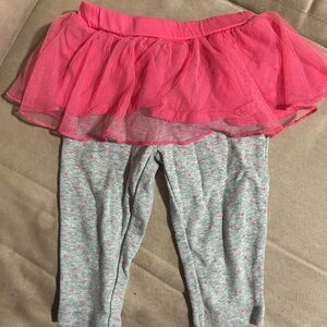 Carter's Pink and Gray Skorts with Tutu Overlay